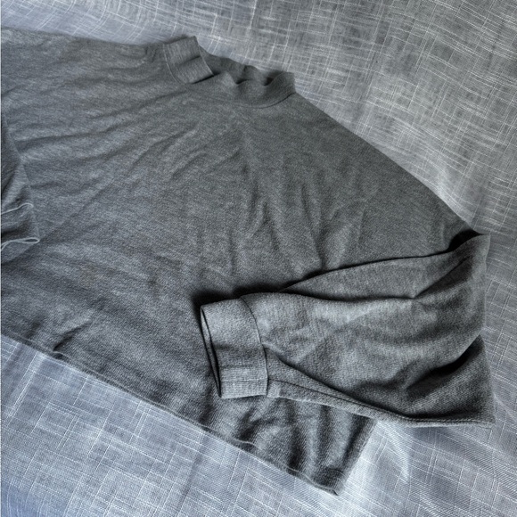 Cotton On Sweaters - Cotton On Cropped Heather Gray Turtleneck Top